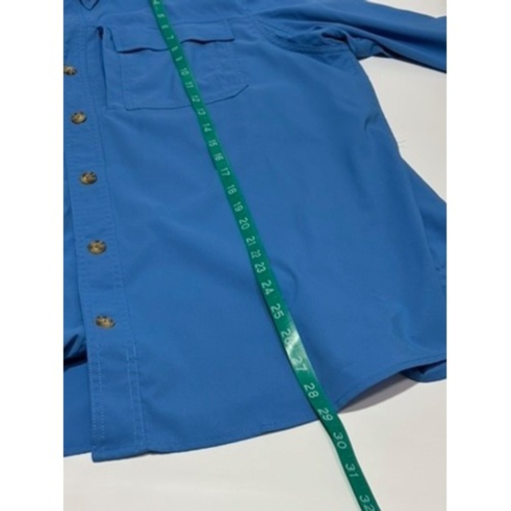 Duluth Trading Co‎ Untucked XL Blue Long Sleeve Fishing Shirt Vented Button Down - Picture 7 of 8